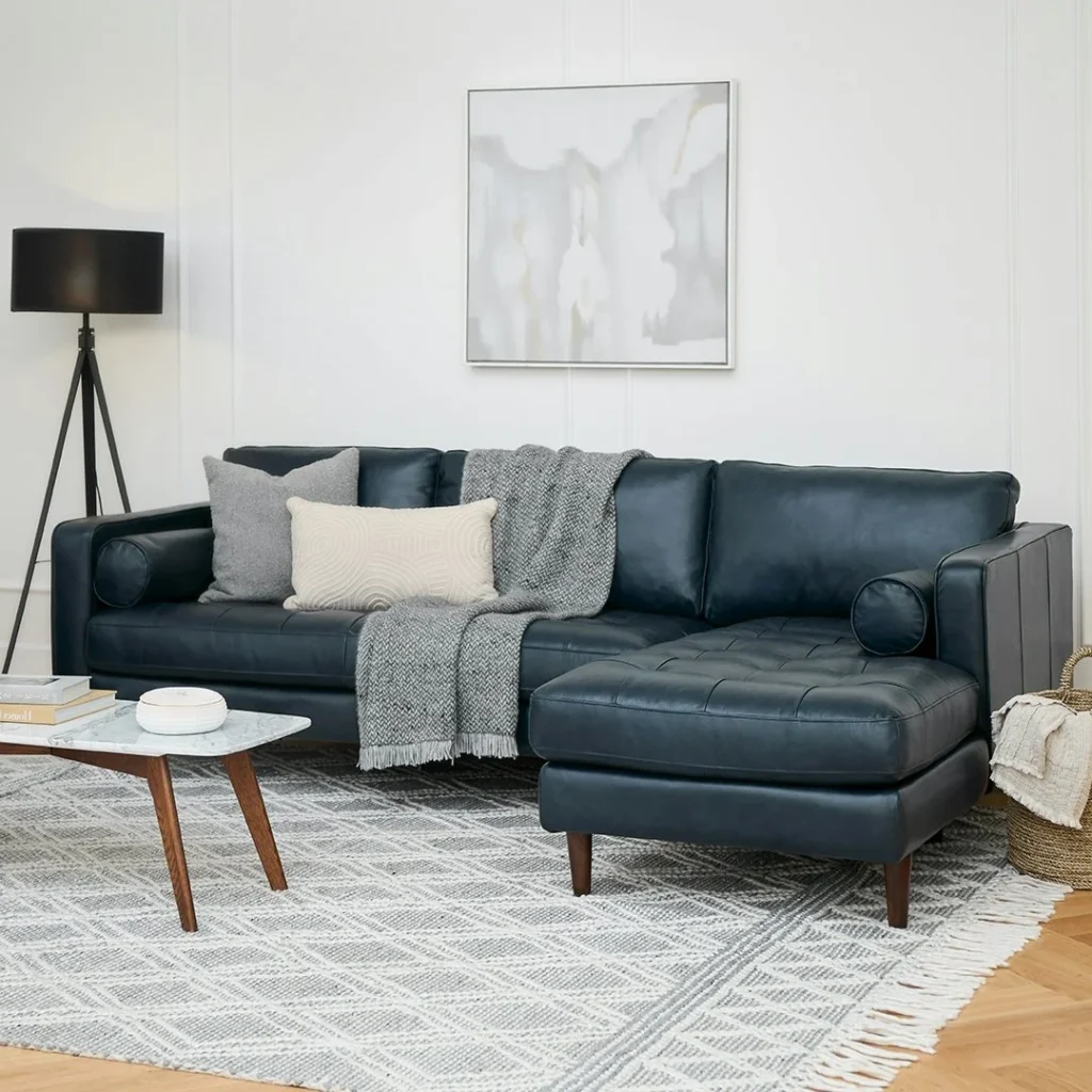 leather sectional living room