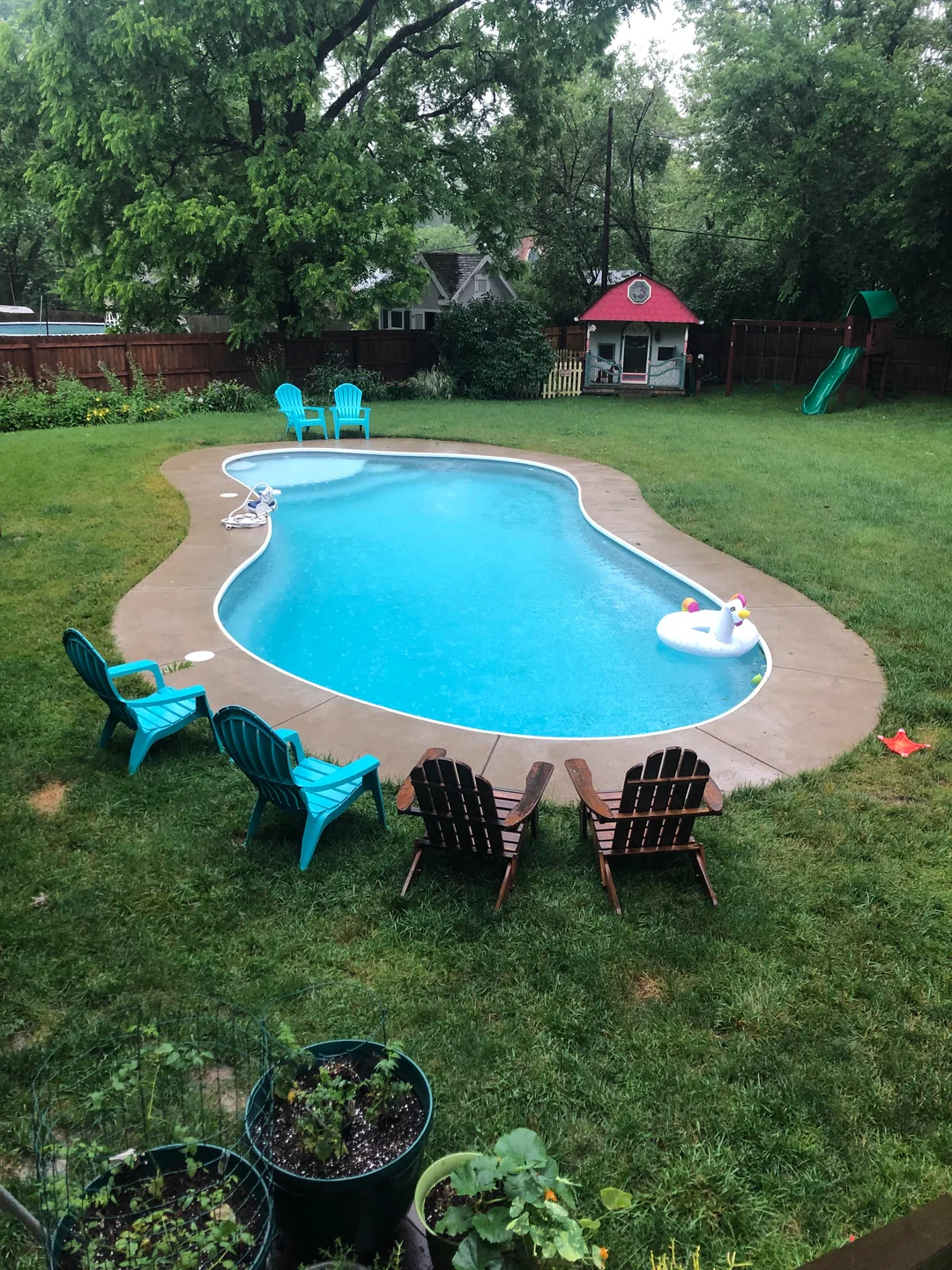backyard pool for children safe design
