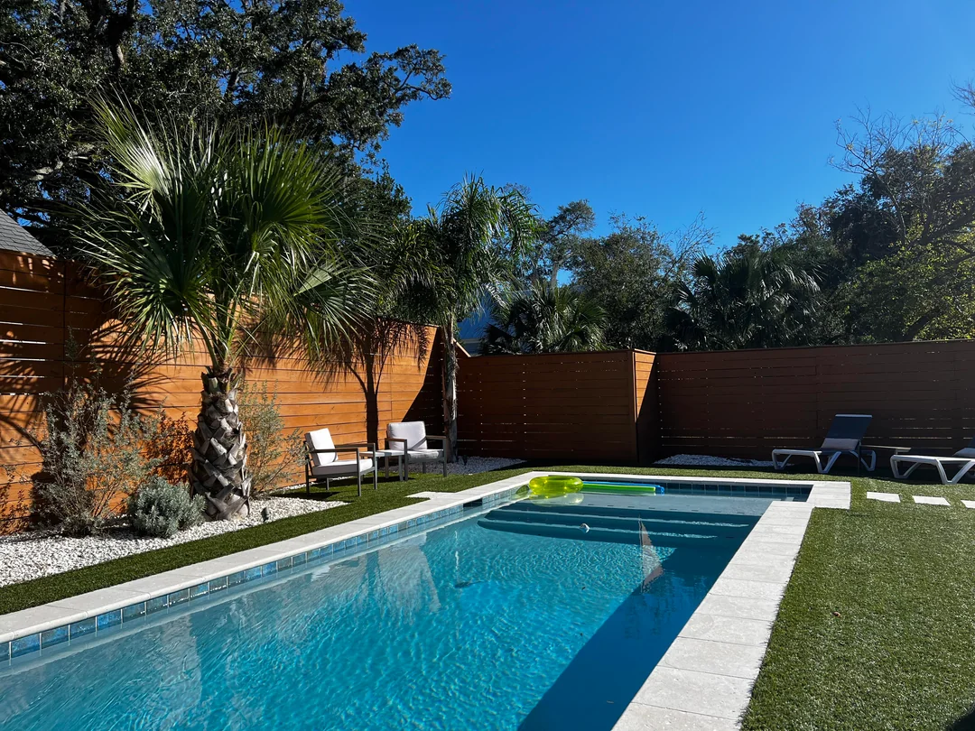 small backyard lap pool modern
