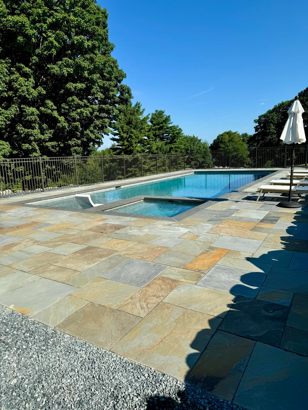 simple rectangular pool clean design

