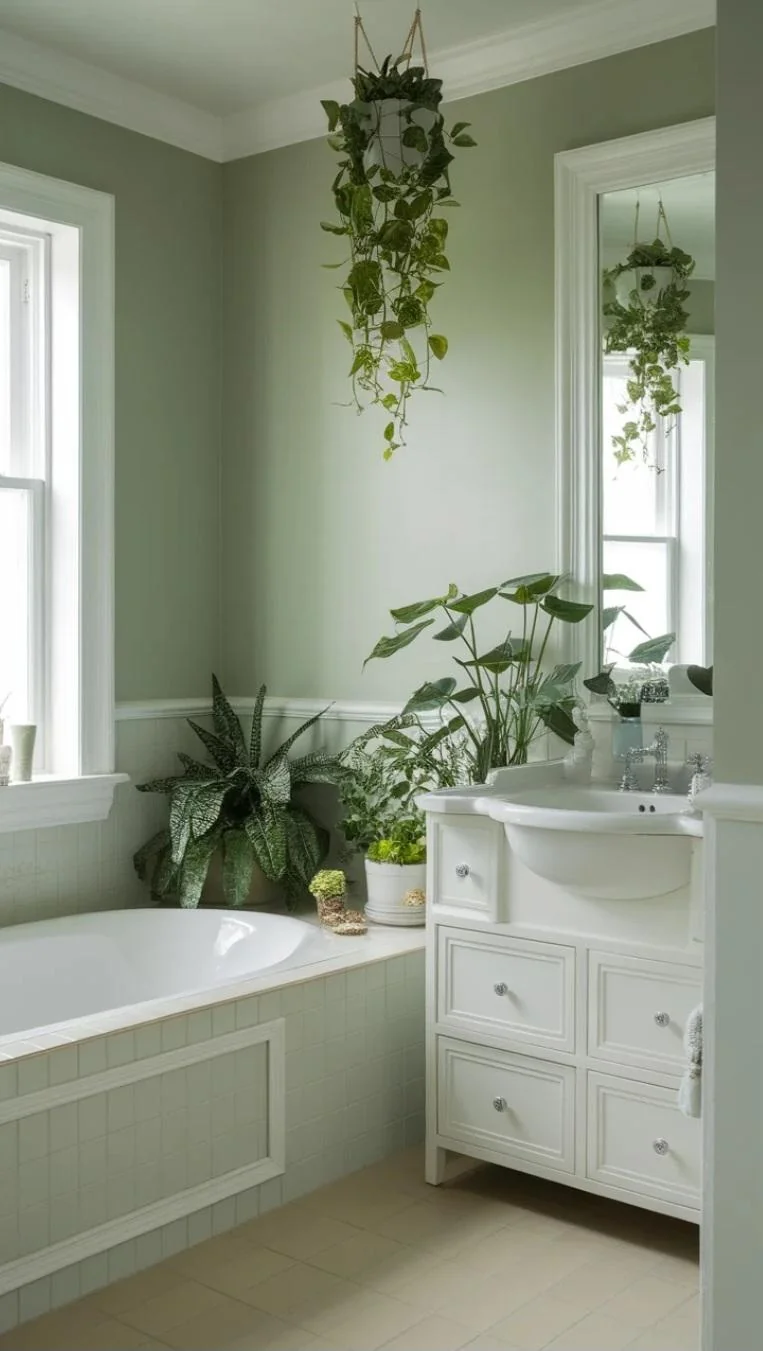 sage green bathroom vanity