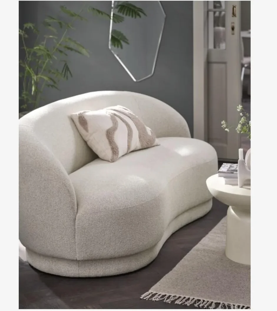 small living room curved sofa