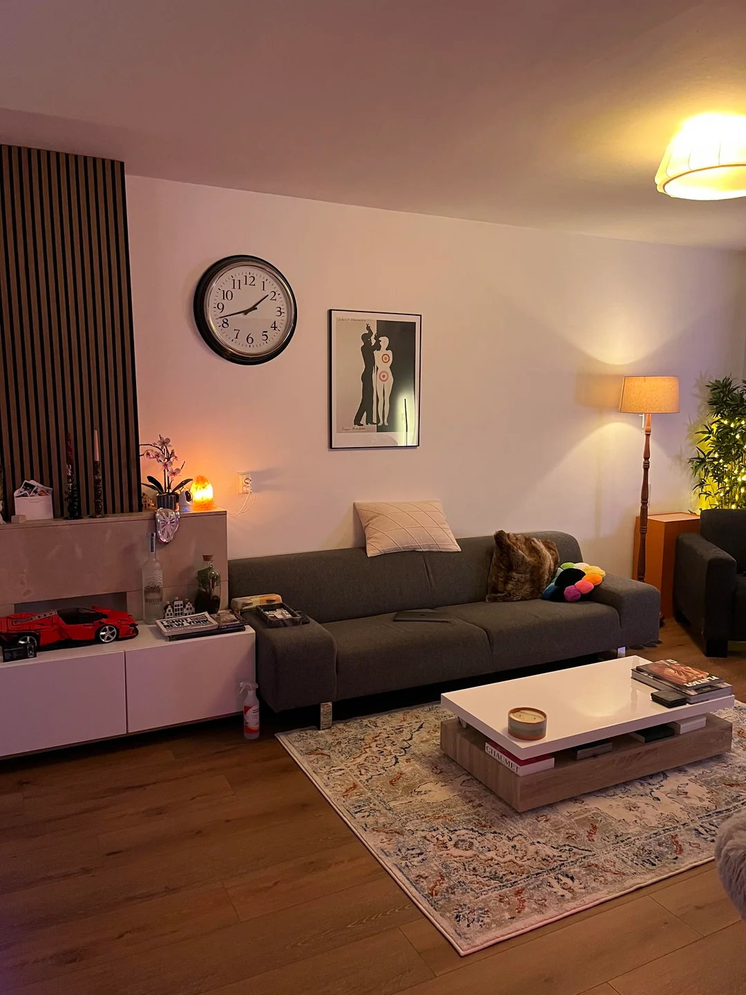 statement color sofa living room
