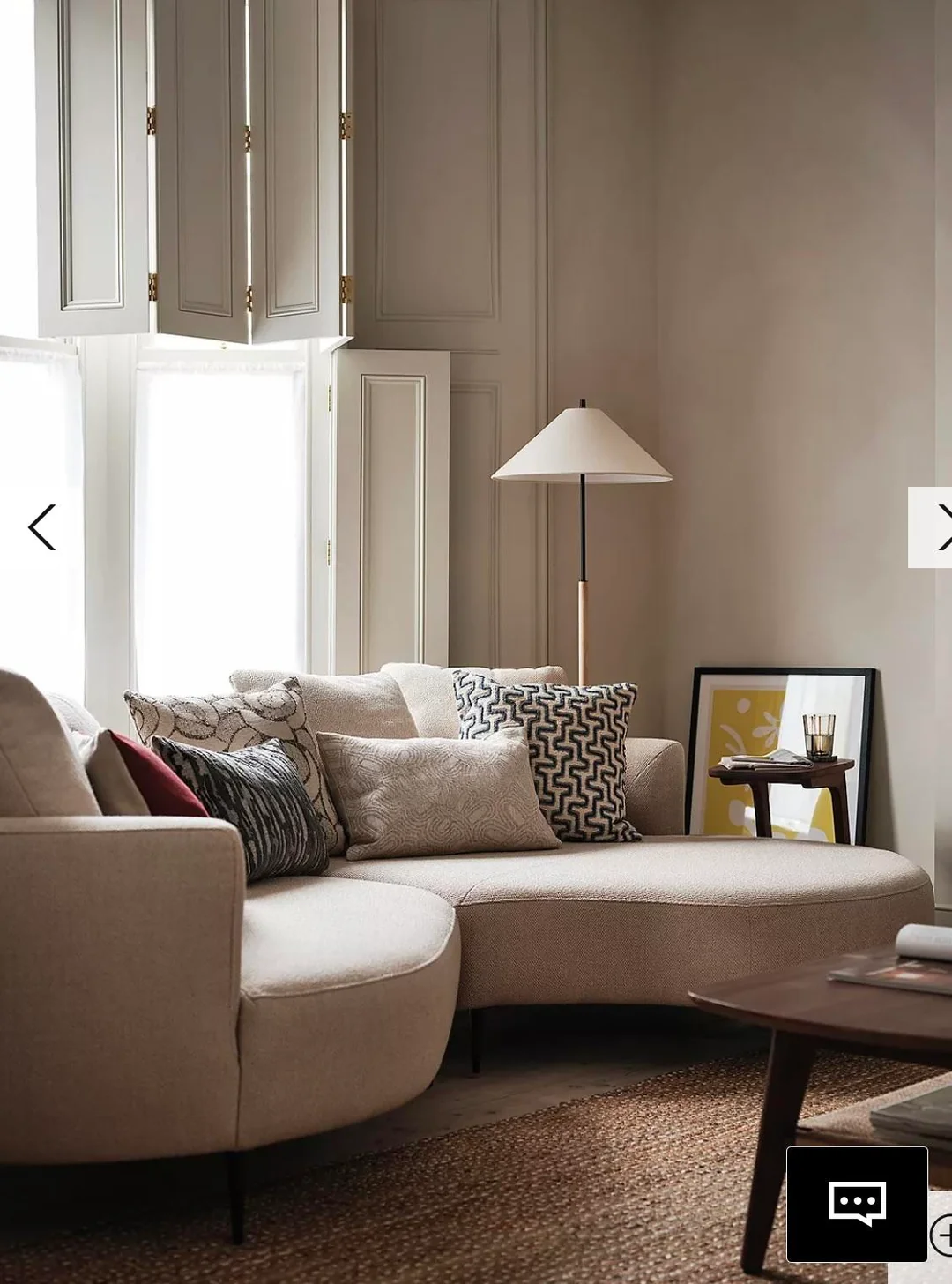 boucle sofa living room
