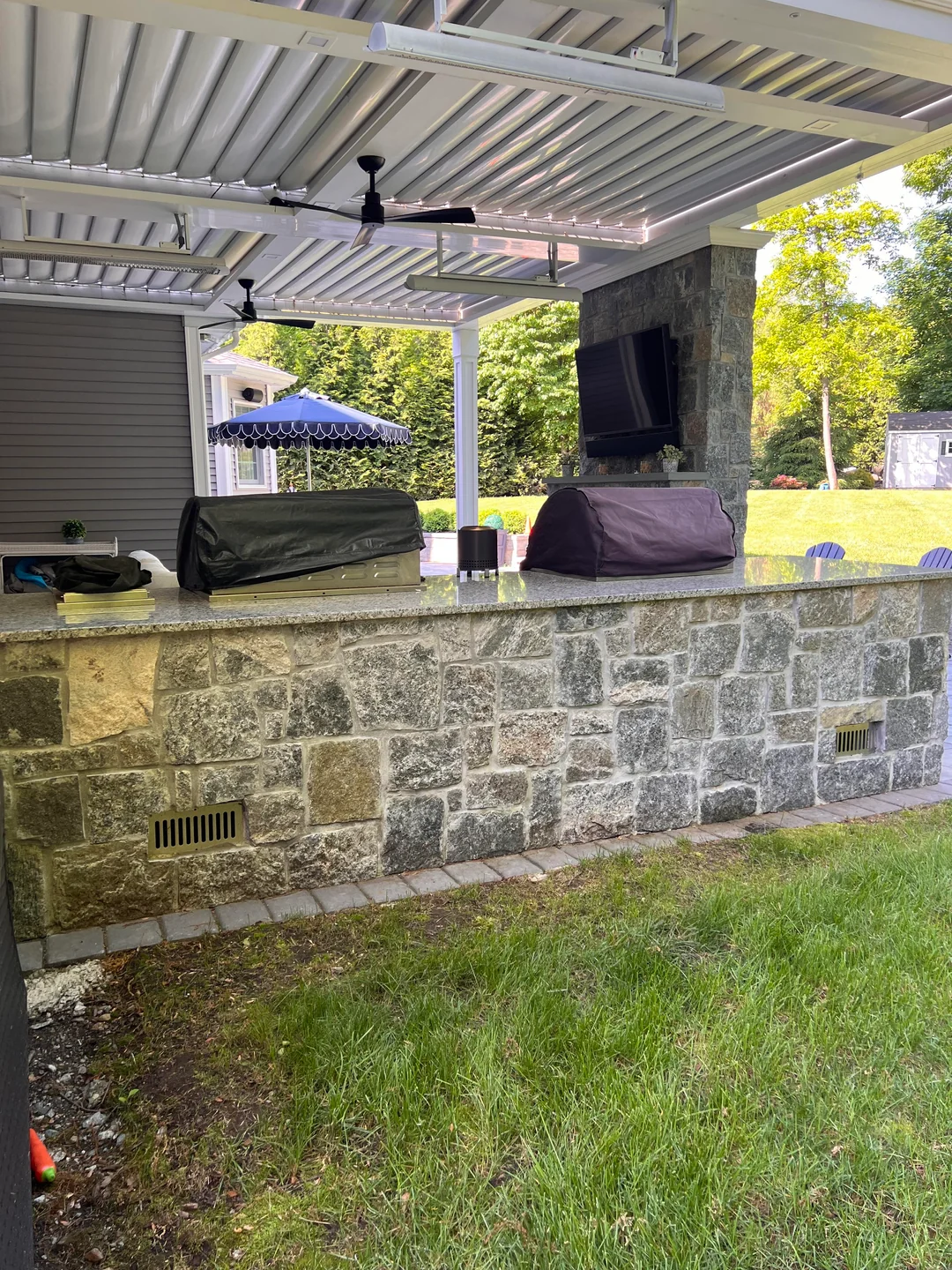stone outdoor bar