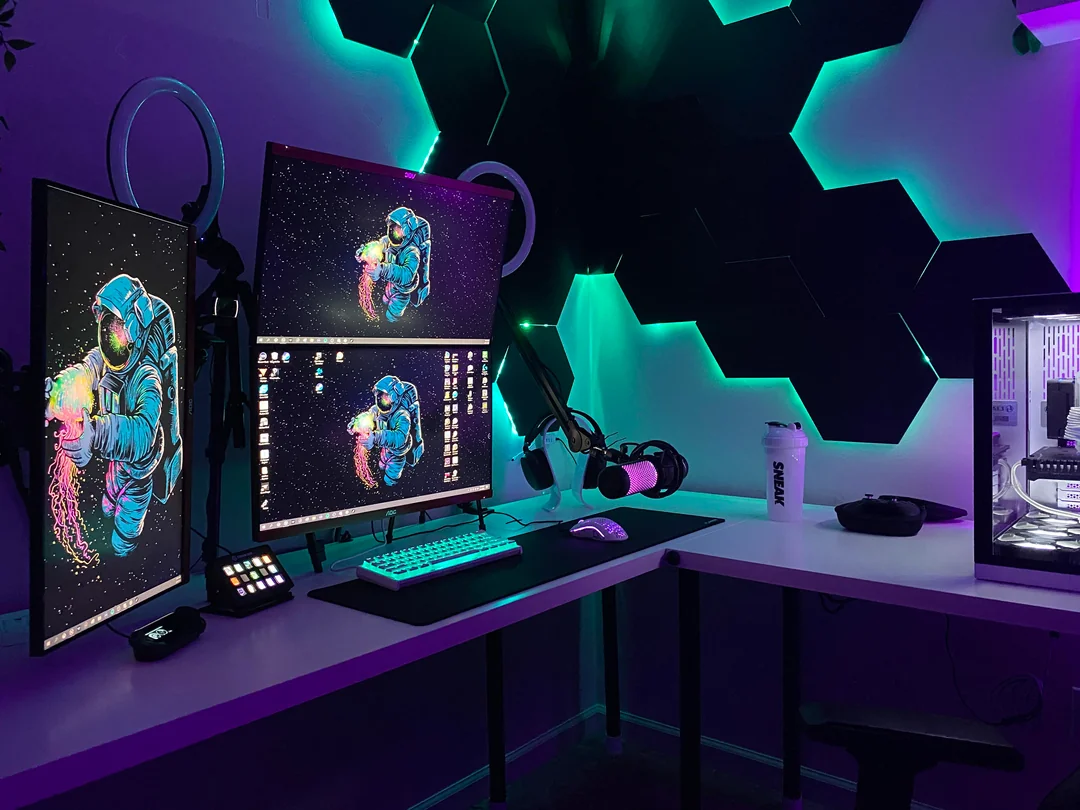 streaming setup background,