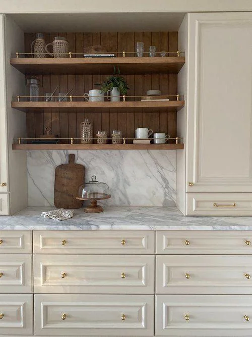 warm neutral kitchen countertop