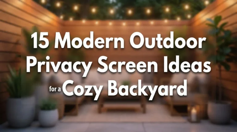 15 Modern Outdoor Privacy Screen Ideas for a Cozy Backyard