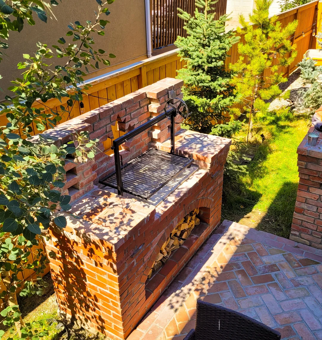 brick bbq grill garden setup real
