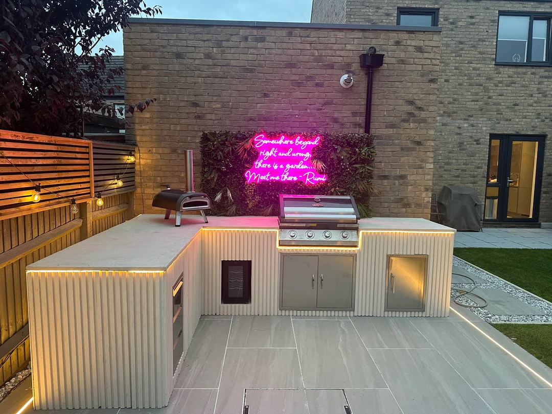 bbq setup with open space garden
