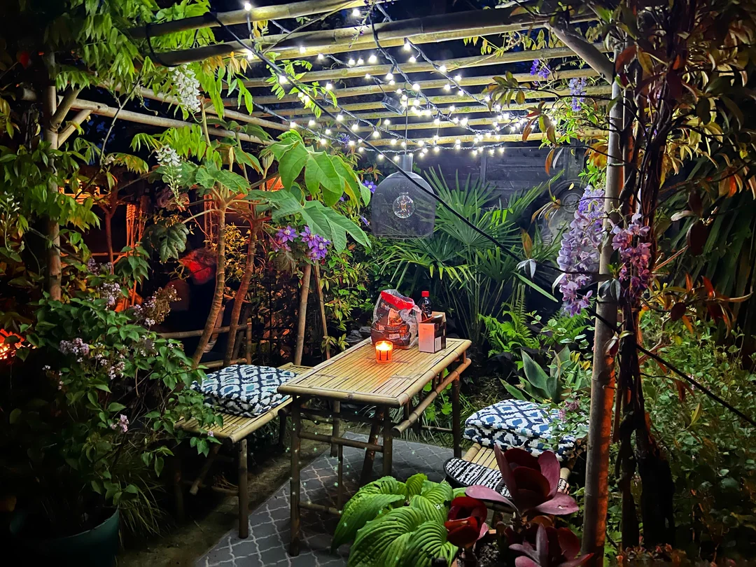 boho gazebo backyard