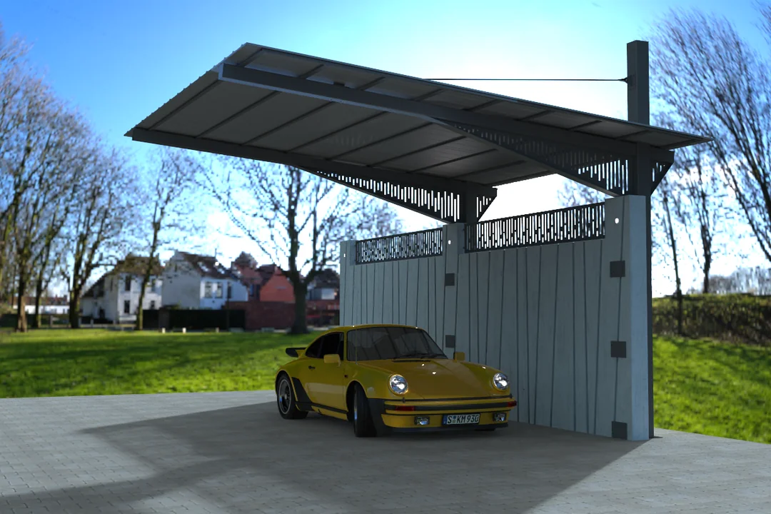 industrial style carport metal structure