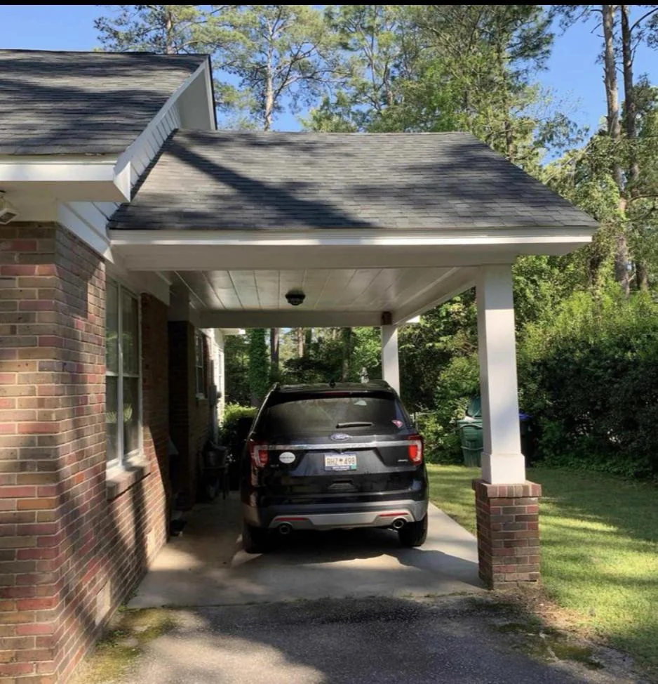 attached carport house integrated design
