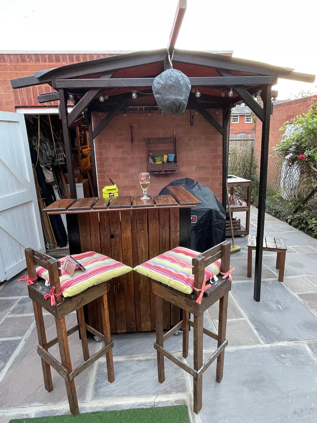 small backyard grill setup compact space

