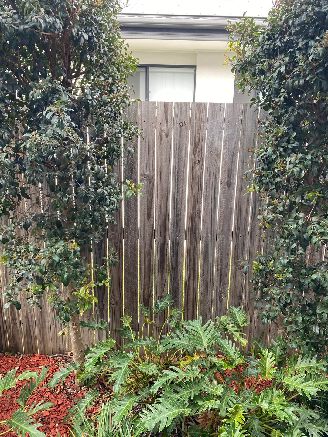 modern vertical fence privacy garden
