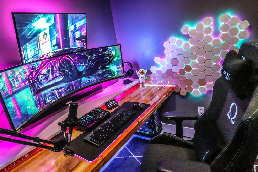 DIY gaming desk setup build

