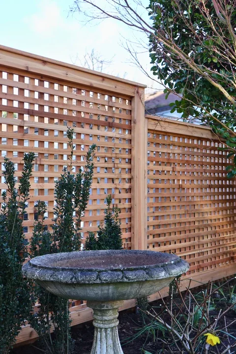 semi privacy fence light coming through
