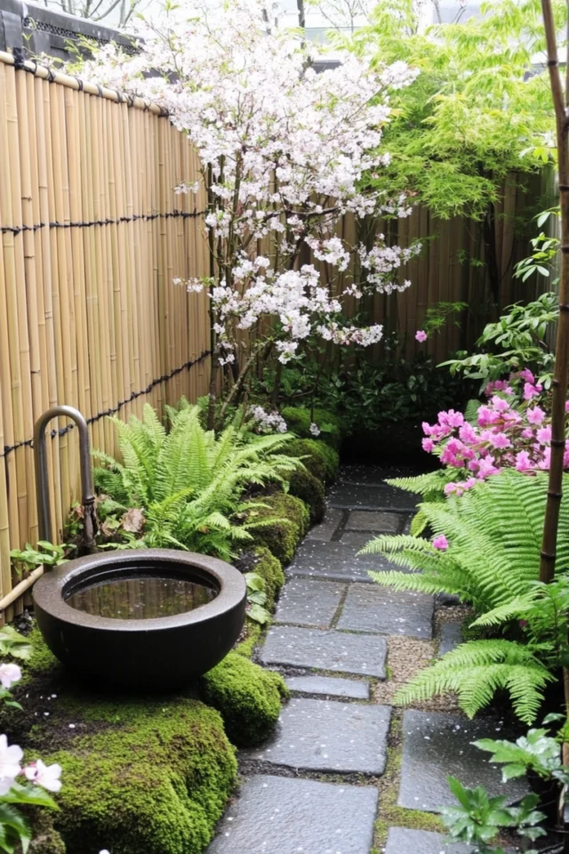 simple japanese garden open layout
