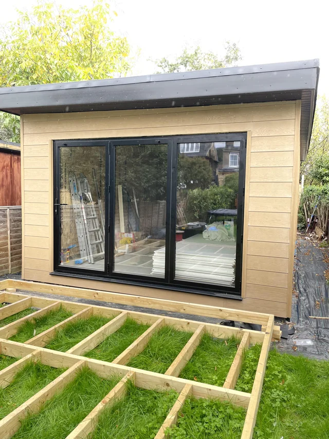 wood garden room modern simple design
