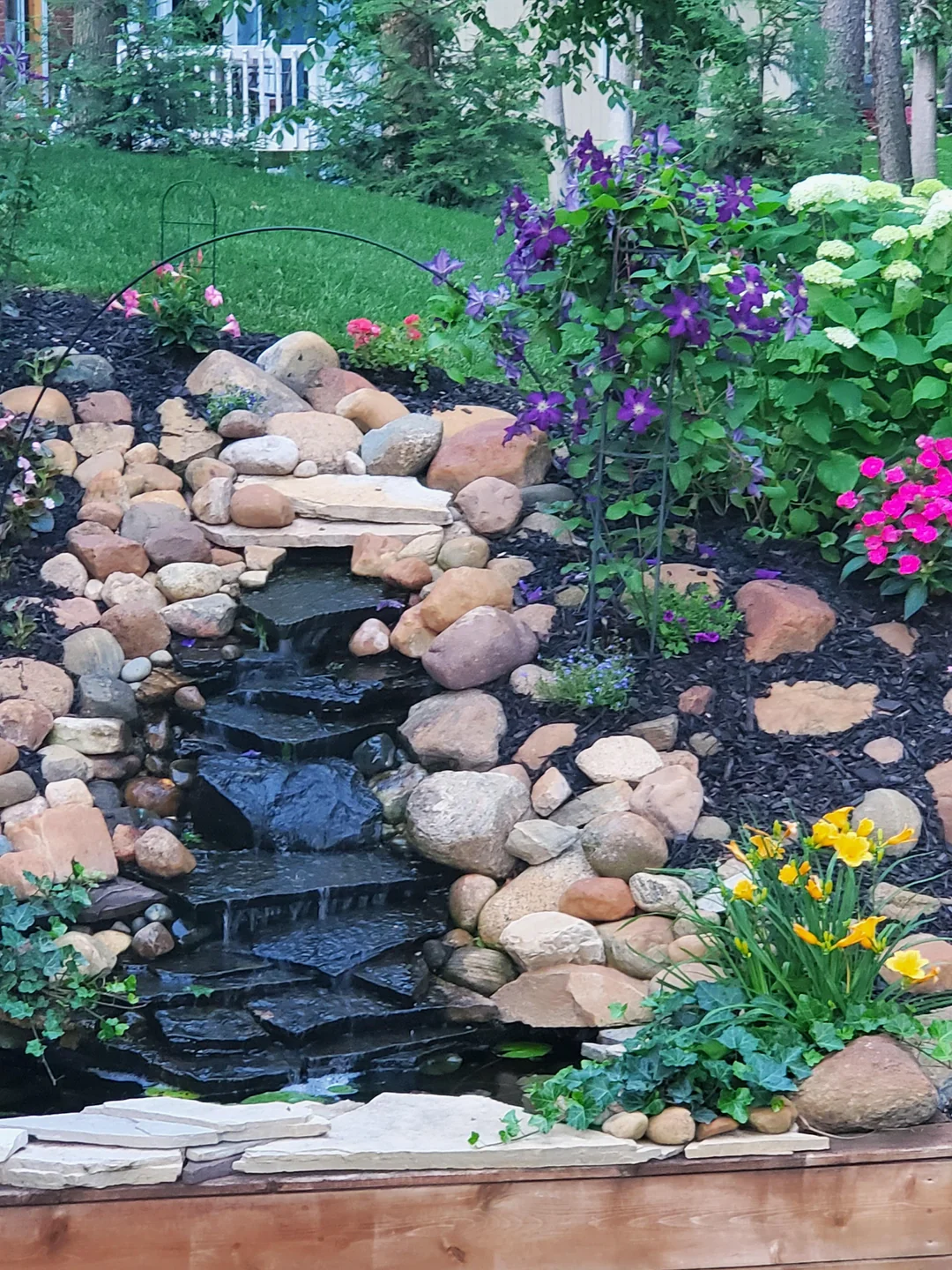 DIY pond waterfall garden ideas

