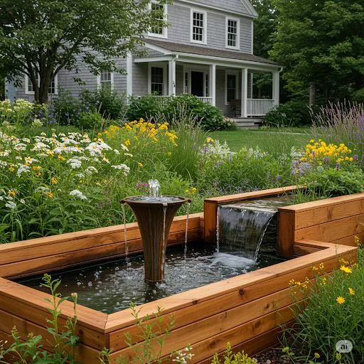 raised garden pond DIY above ground
