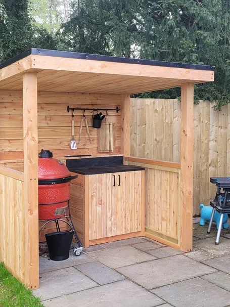 open sided bbq shelter backyard
