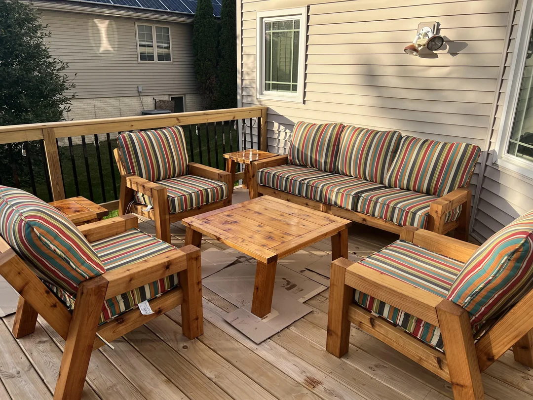 all weather terrace furniture setup

