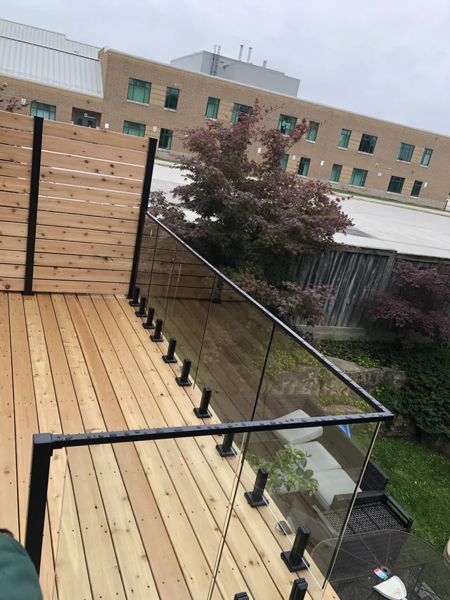 rooftop glass railing modern terrace
