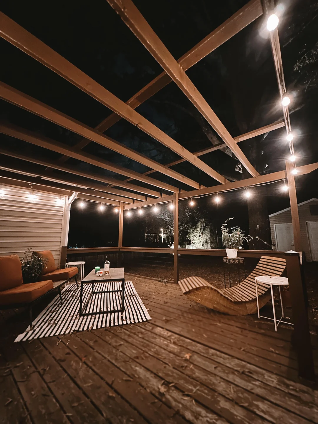 warm lights terrace evening vibe
