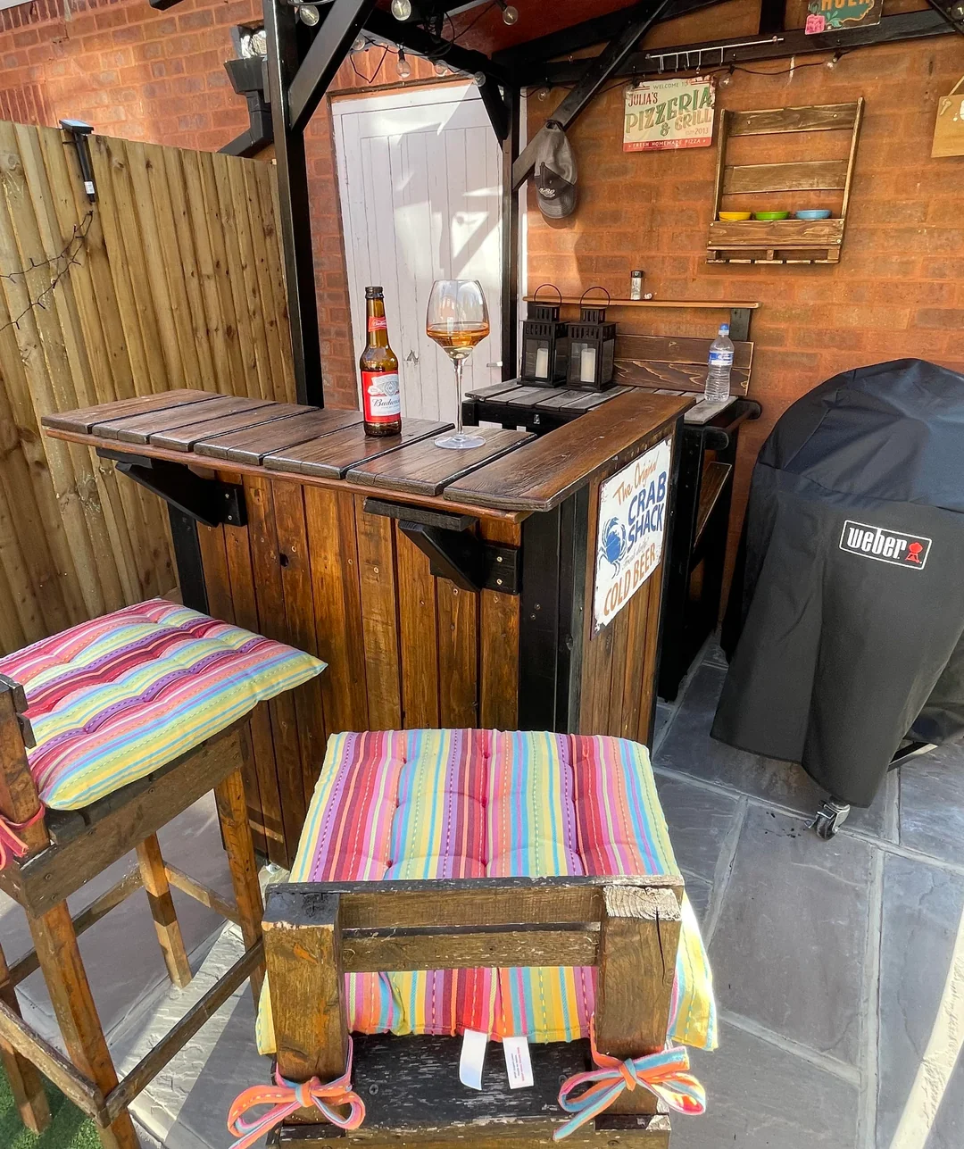 bbq bar counter backyard setup
