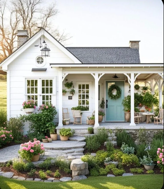 covered front porch entry small house design
