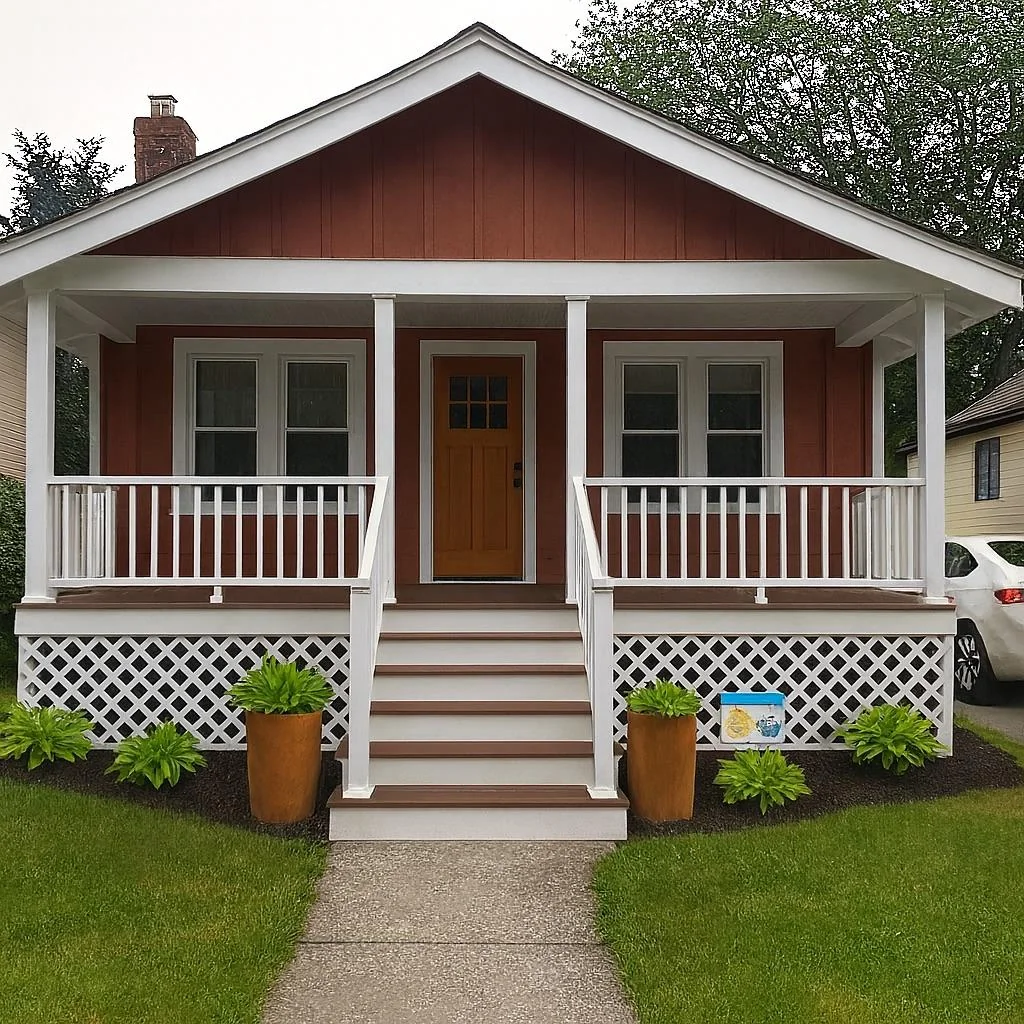wide front steps house entrance ideas
