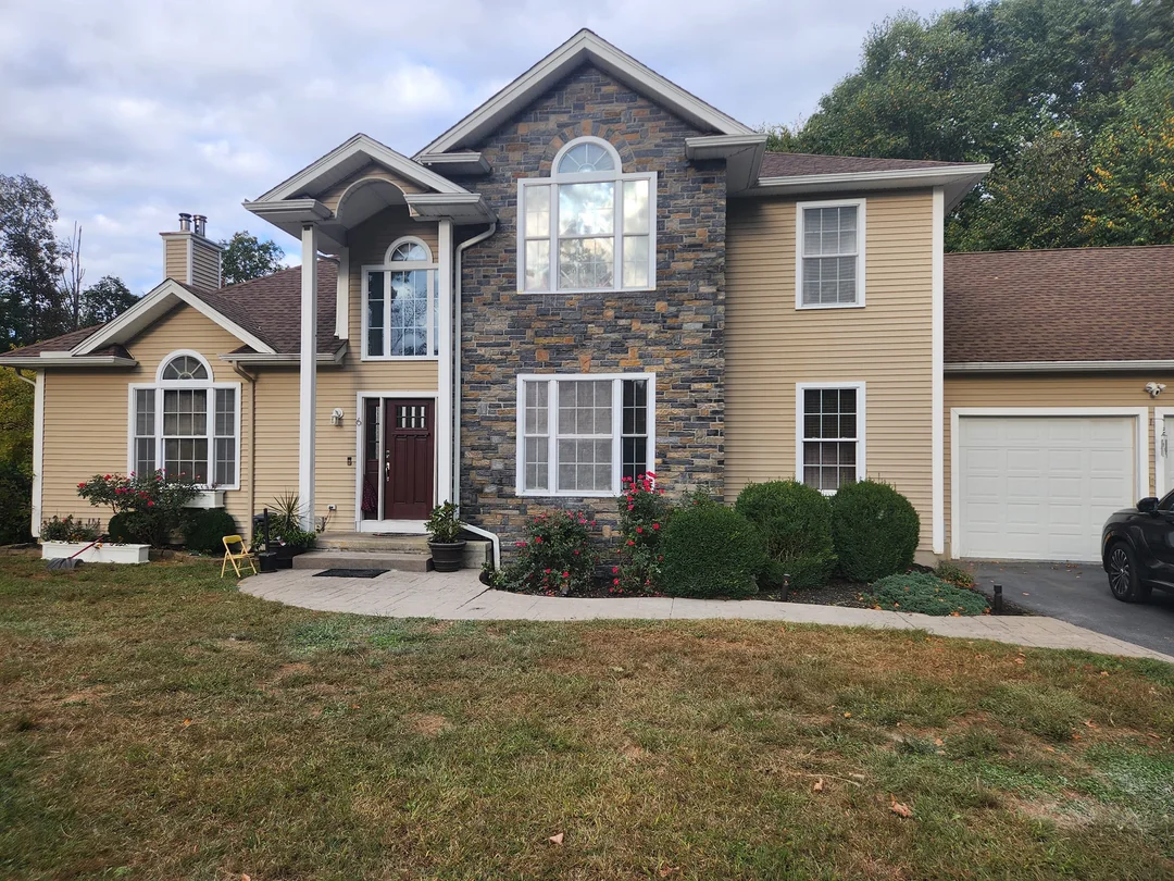 house front facade mixed materials curb appeal
