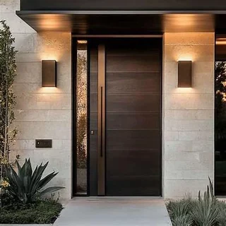 modern outdoor sconces front door lighting design

