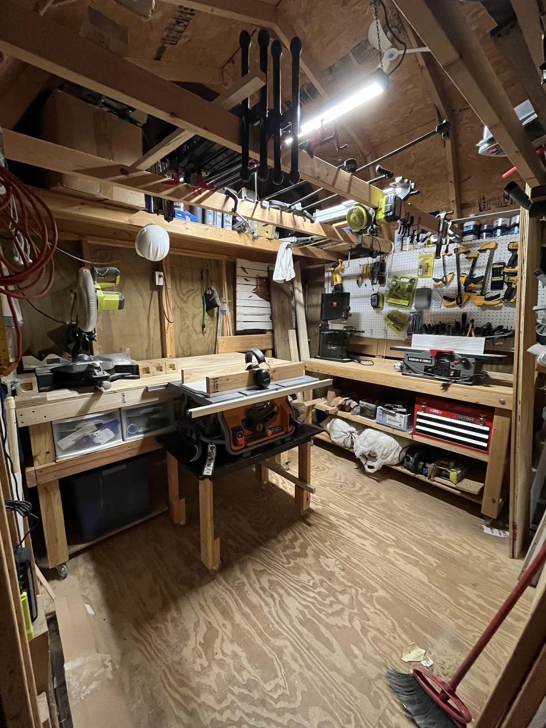 before after vertical storage workshop